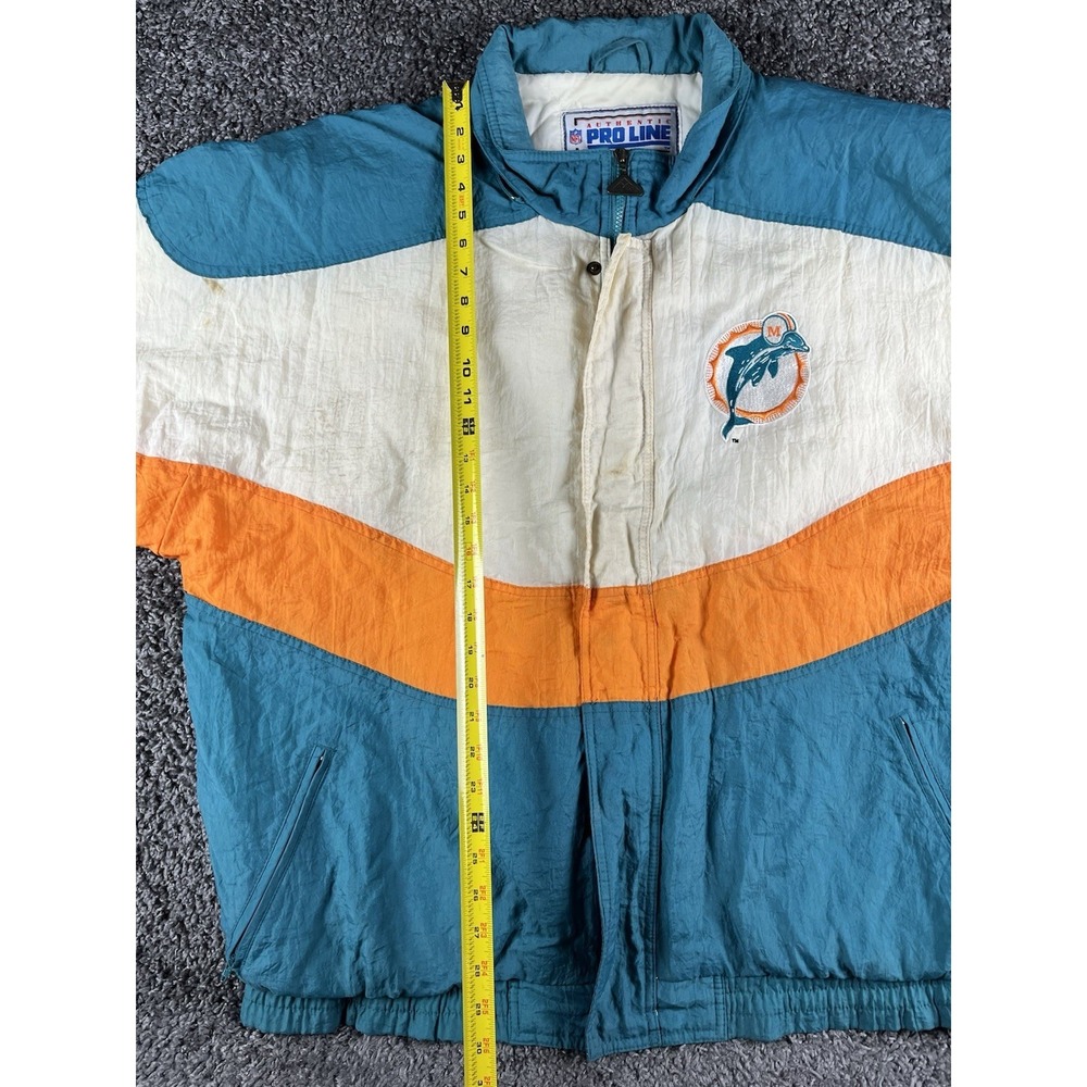 NFL Authentic Proline By Apex One Miami Dolphins Nylon Jacket Size XL Full Zip - Picture 14 of 16